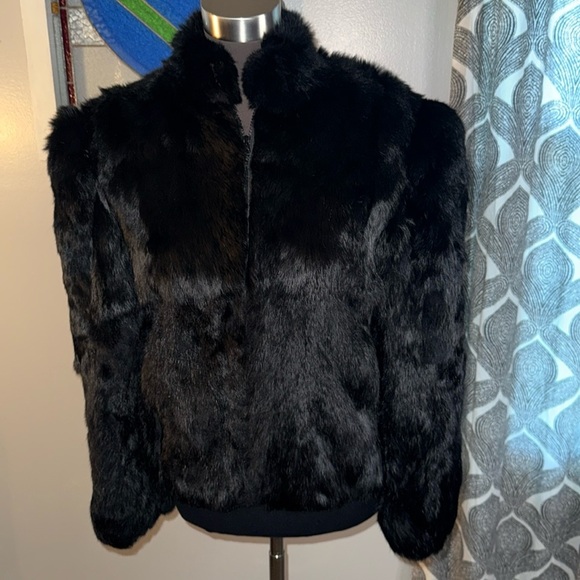 Princess Caravelle Dyed Rabbit Fur Bomber Jacket SZ Youth 14/ Adult XS - Picture 2 of 12
